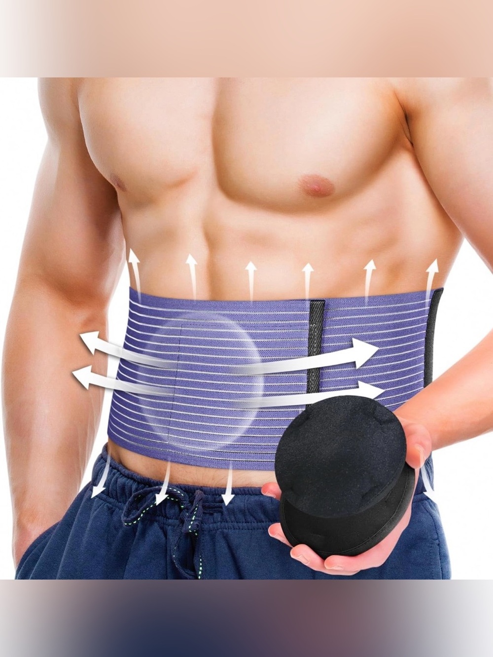 BLITZU Umbilical Hernia Belt for Men Women.
Abdominal Binder Support Truss
2 Com